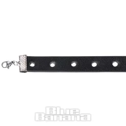 Blue Banana Heart & Skull Chain Choker (Black/Silver)