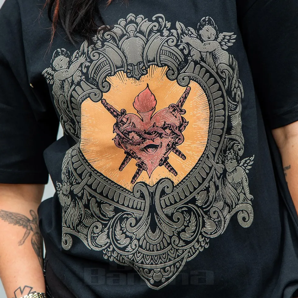 Blue Banana Heart & Swords T-Shirt (Black)