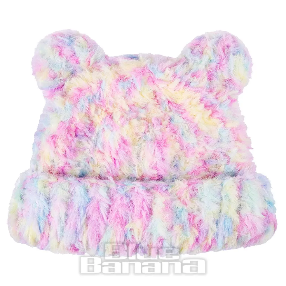 Blue Banana Knitted Ears Hat (Light Pink/Blue)