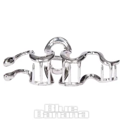 Blue Banana Large Snake Hair Clip (Silver)