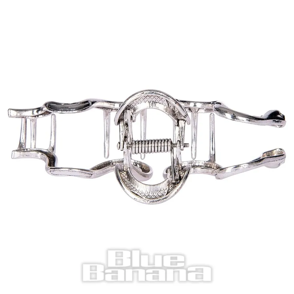 Blue Banana Large Snake Hair Clip (Silver)