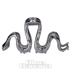 Blue Banana Large Snake Hair Clip (Black)