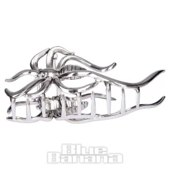 Blue Banana Large Spider Hair Clip (Silver)
