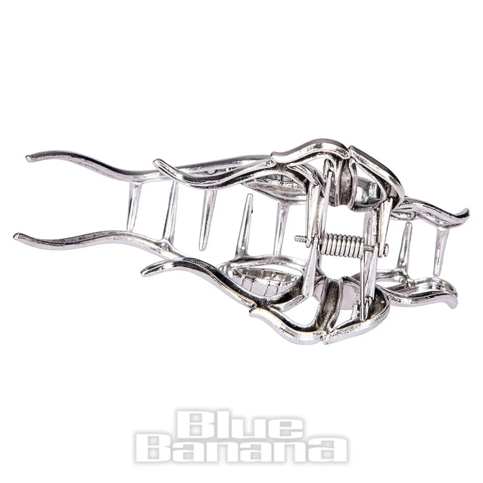 Blue Banana Large Spider Hair Clip (Silver)