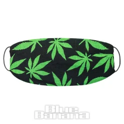 Blue Banana Leaf Bandana (Black/Green)