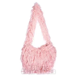 Blue Banana Long Fur Bag (Baby Pink)