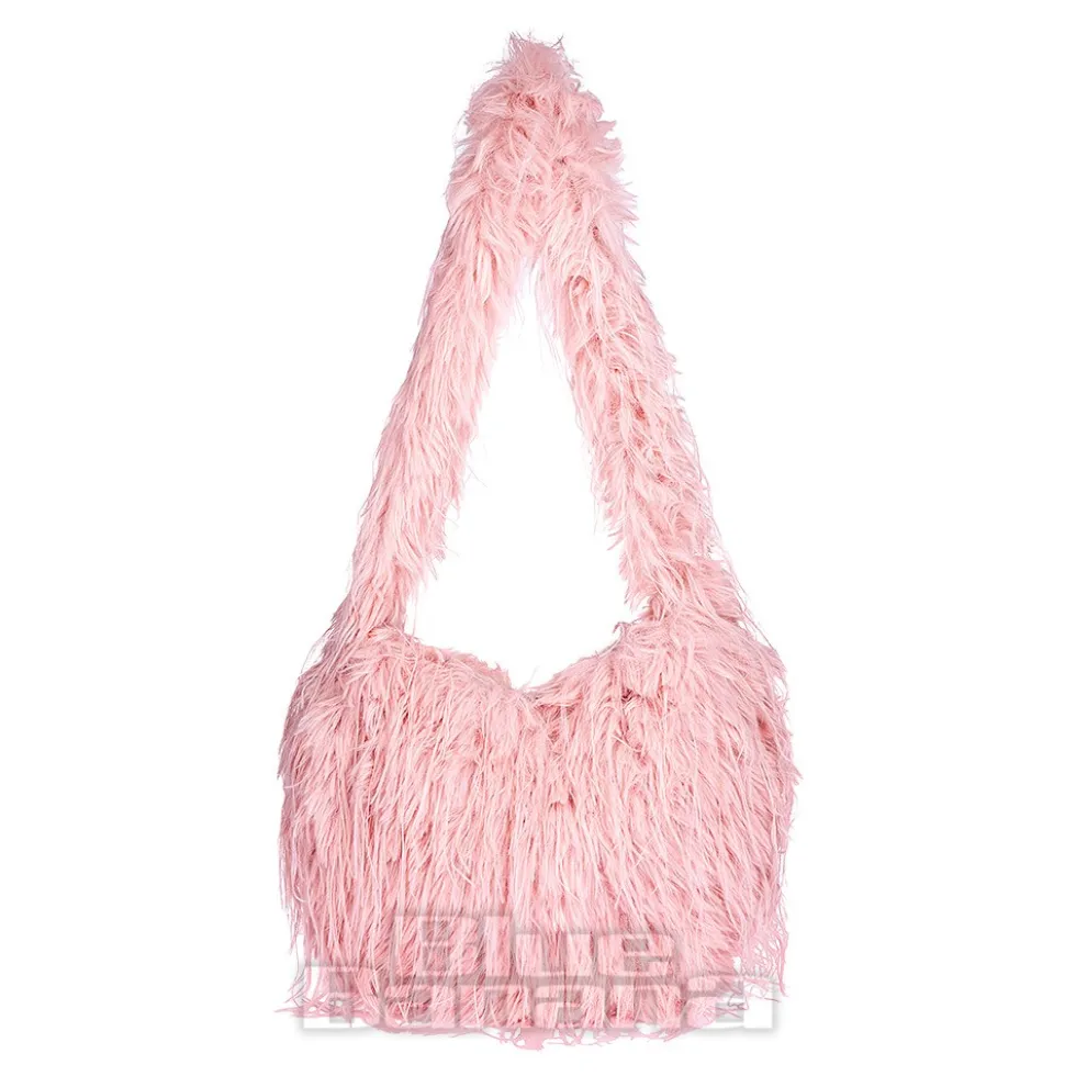 Blue Banana Long Fur Bag (Baby Pink)