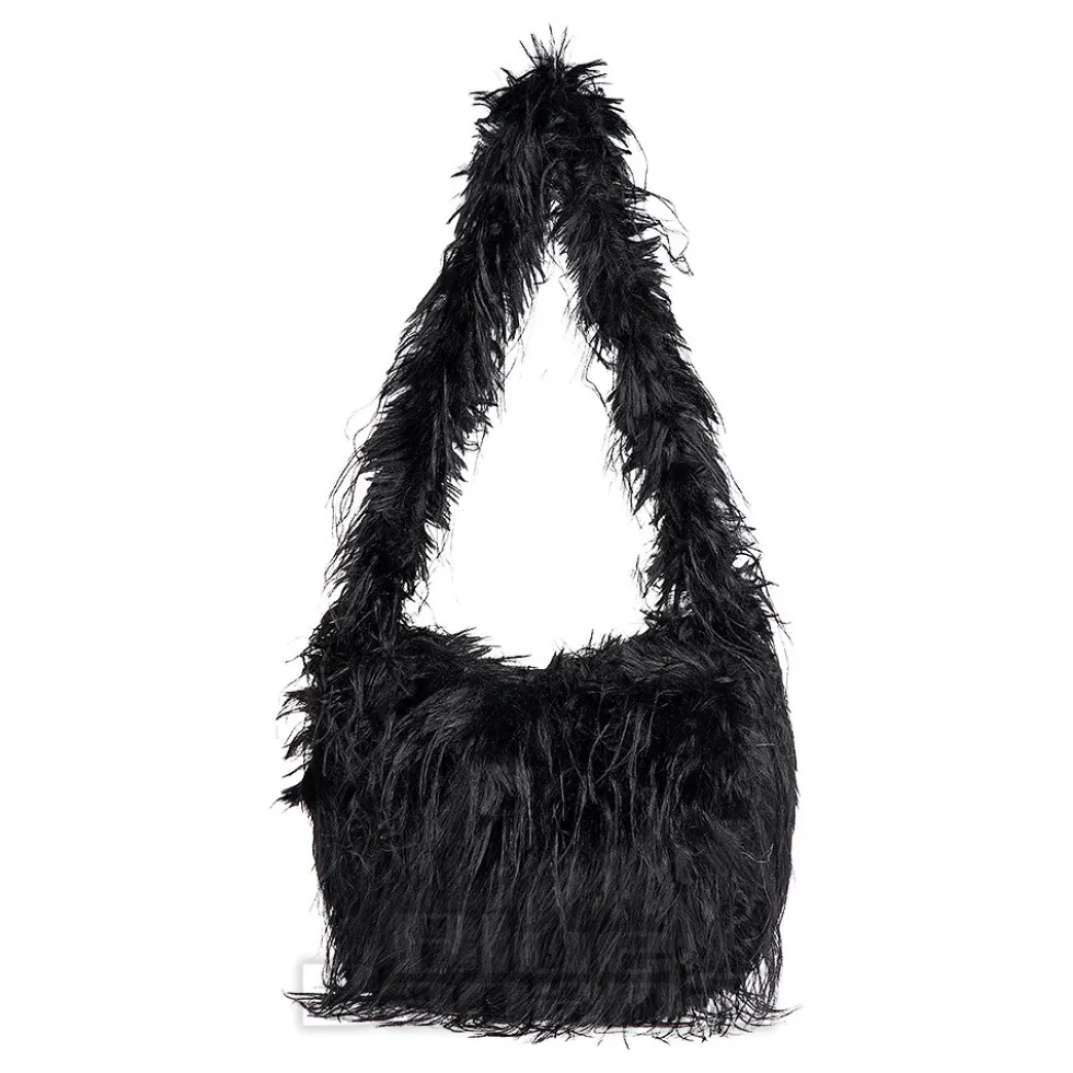 Blue Banana Long Fur Bag (Black)