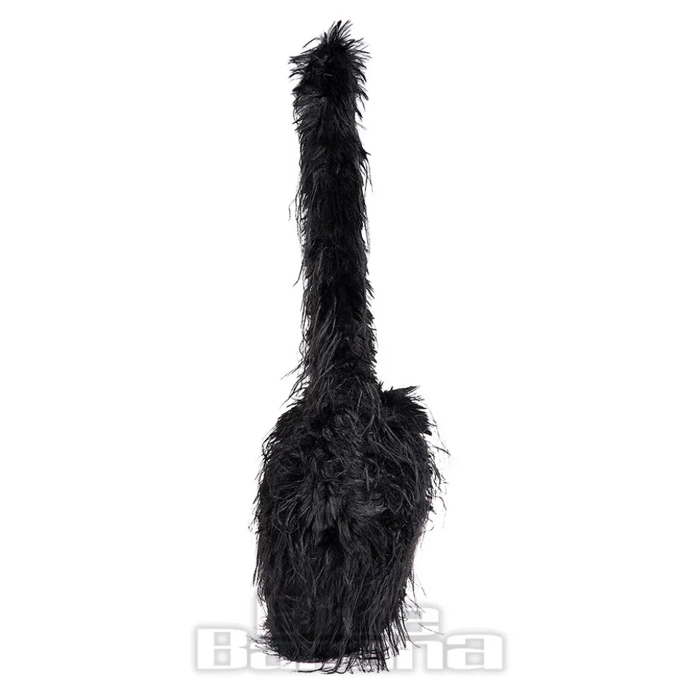 Blue Banana Long Fur Bag (Black)
