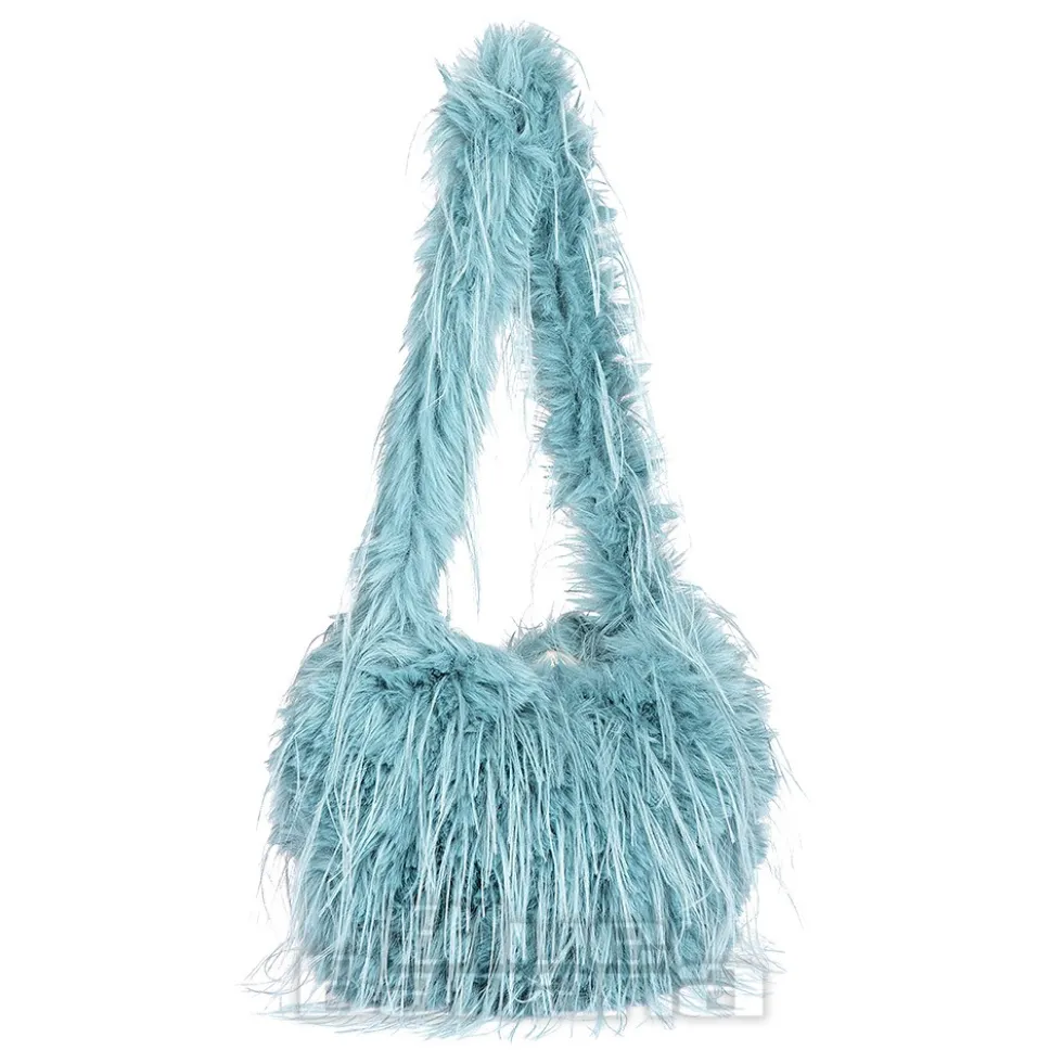 Blue Banana Long Fur Bag (Turquoise)