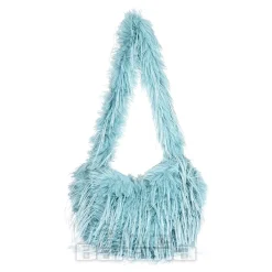 Blue Banana Long Fur Bag (Turquoise)