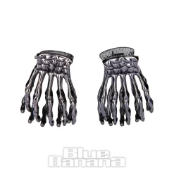 Blue Banana Mini Claw 2pc Hair Clips (Black)