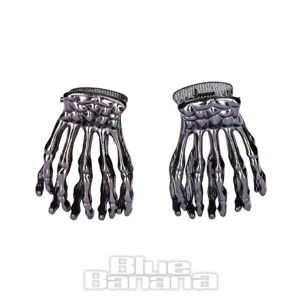 Blue Banana Mini Claw 2pc Hair Clips (Black)