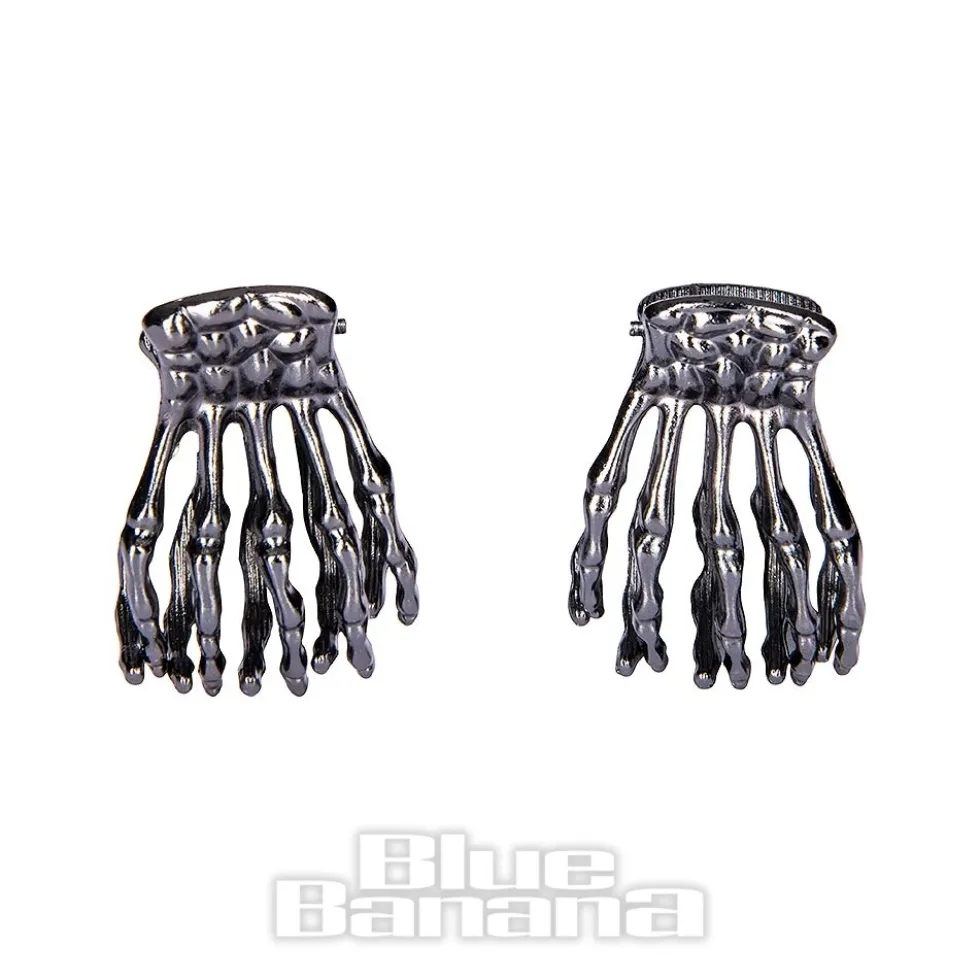 Blue Banana Mini Claw 2pc Hair Clips (Black)