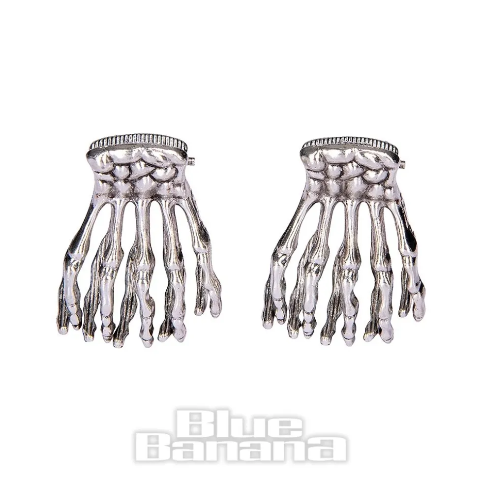 Blue Banana Mini Claw 2pc Hair Clips (Silver)