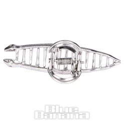 Blue Banana Mini Snake Hair Clip (Silver)
