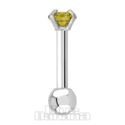 Blue Banana 1.2mm Amber Jewel Tragus Bar (4mm)
