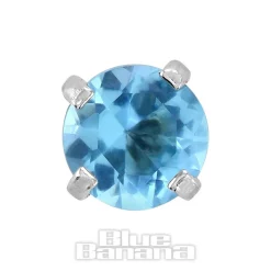 Blue Banana 1.2mm Aqua Jewel Tragus Bar (4mm)