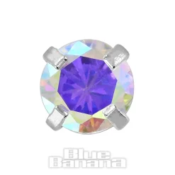 Blue Banana 1.2mm Aurora Borealis Jewel Tragus Bar (3mm)