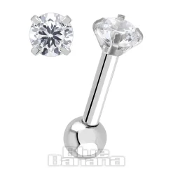 Blue Banana 1.2mm Crystal Jewel Tragus Bar (3mm)