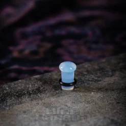 Blue Banana Moonstone Gemstone Ear Plug 4-16mm (Opal White)