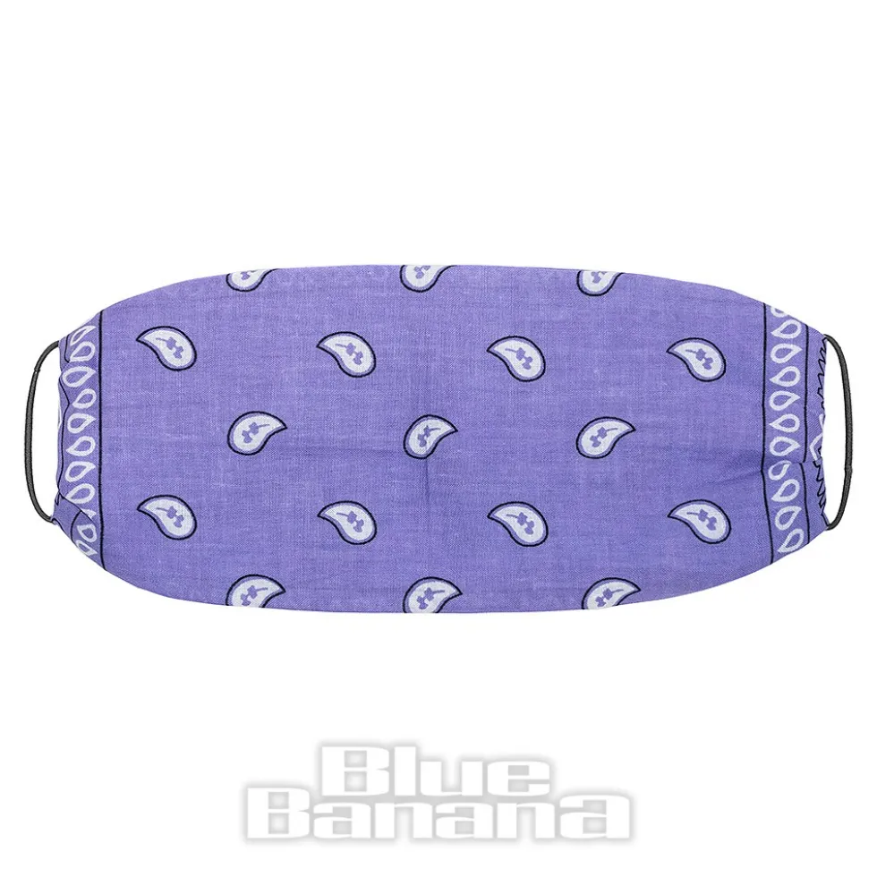 Blue Banana Paisley Bandana (Purple)