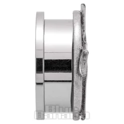 Blue Banana Pentagram Surgical Steel Tunnel (Silver)