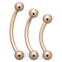 Blue Banana Plasma Gold Curved Barbell (Gold)