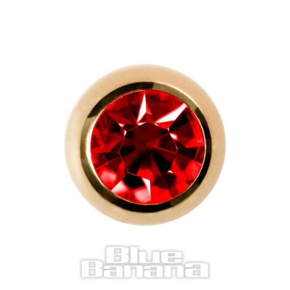 Blue Banana Plasma Gold 5mm Jewelled Ball (Siam)