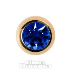 Blue Banana Plasma Gold 3mm Jewelled Ball (Capri)