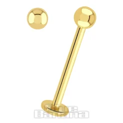 Blue Banana Plasma Gold 1.2mm Labret (Gold)