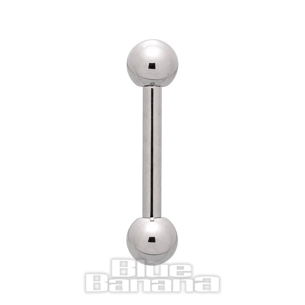 Blue Banana Polished Titanium 1.2mm Barbell (Silver)