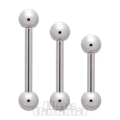 Blue Banana Polished Titanium 1.2mm Barbell (Silver)