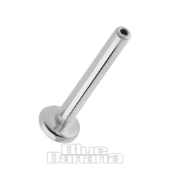 Blue Banana Polished Titanium 1.2 X 8mm Flower Threadless Labret (Silver)