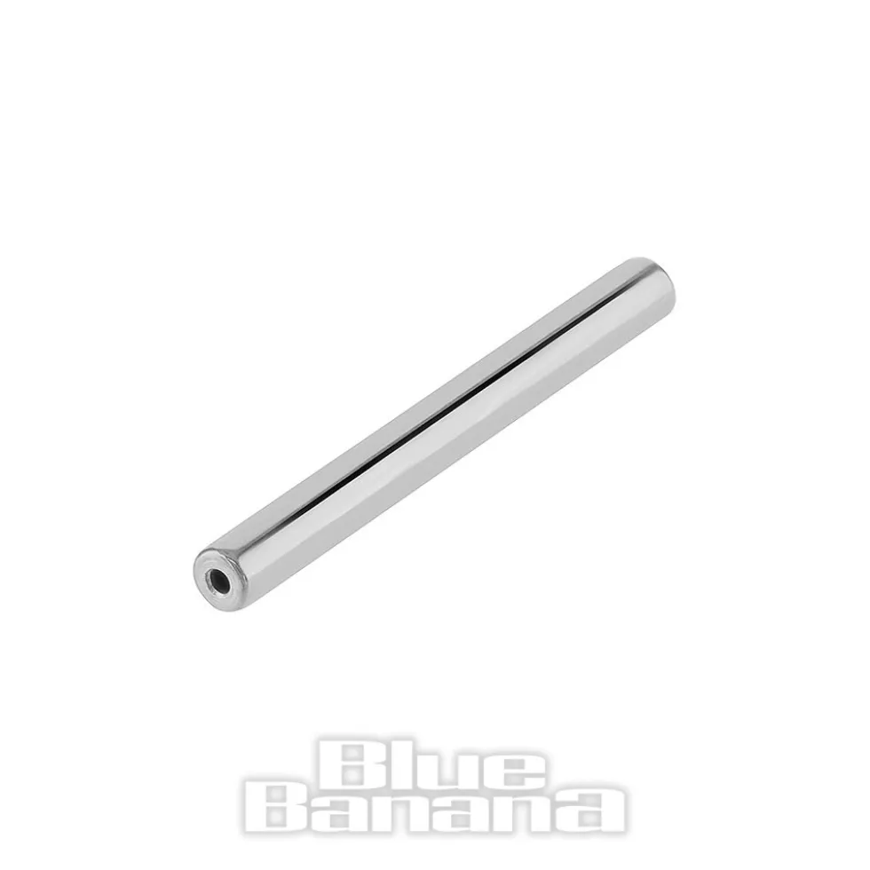 Blue Banana Polished Titanium Plain Threadless Nipple Bar (Silver)