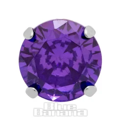 Blue Banana Polished Titanium Claw Threadless Top (Purple)