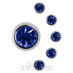 Blue Banana Polished Titanium 5mm Jewelled Ball (Capri)