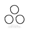Blue Banana Pvd Black 3 Pack Assorted Seamless Nose Ring (Black)