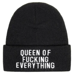Blue Banana Queen Of Everything Beanie Hat (Black)