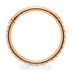 Blue Banana Rose Gold 1.2mm Hinged Segment Ring (Opal)