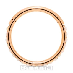 Blue Banana Rose Gold 1.2mm Hinged Segment Ring (Opal)