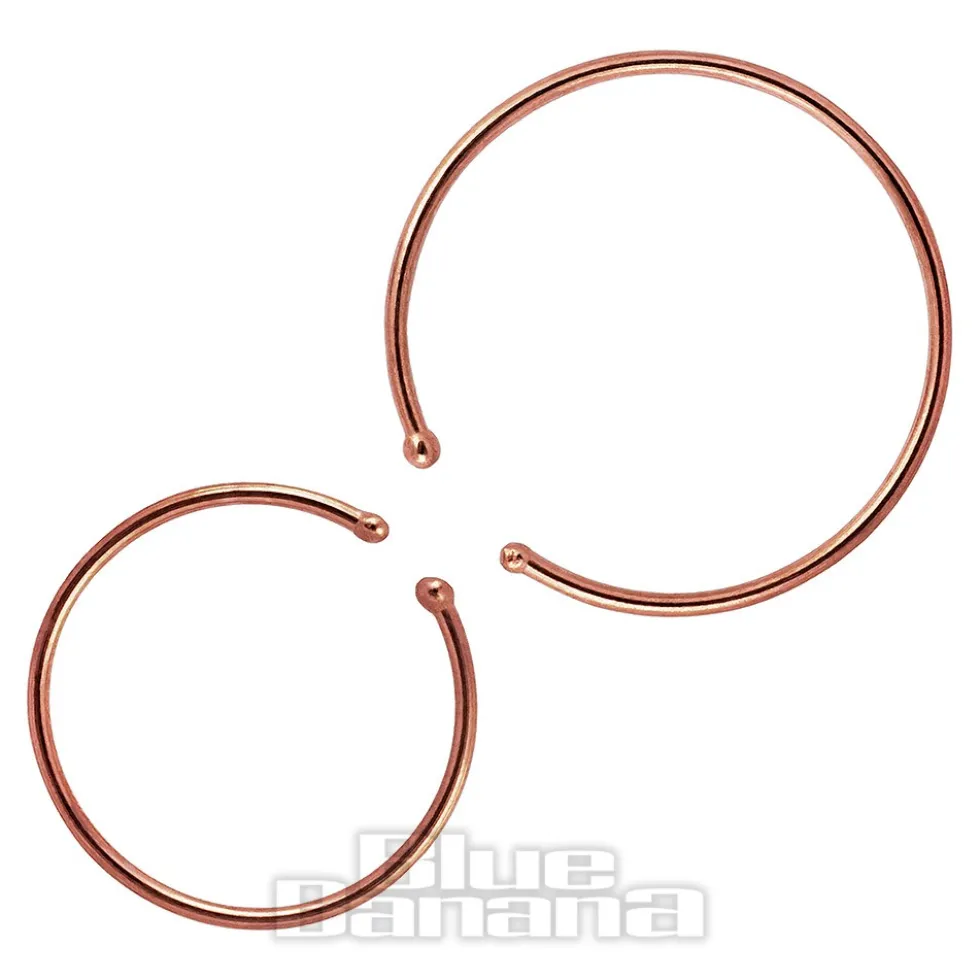 Blue Banana Rose Gold 0.8mm Open Ring (Rose Gold)