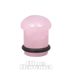 Blue Banana Rose Quartz Crystal Ear Plug 4-16mm (Pink)