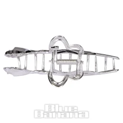 Blue Banana Rose & Thorn Hair Clip (Silver)