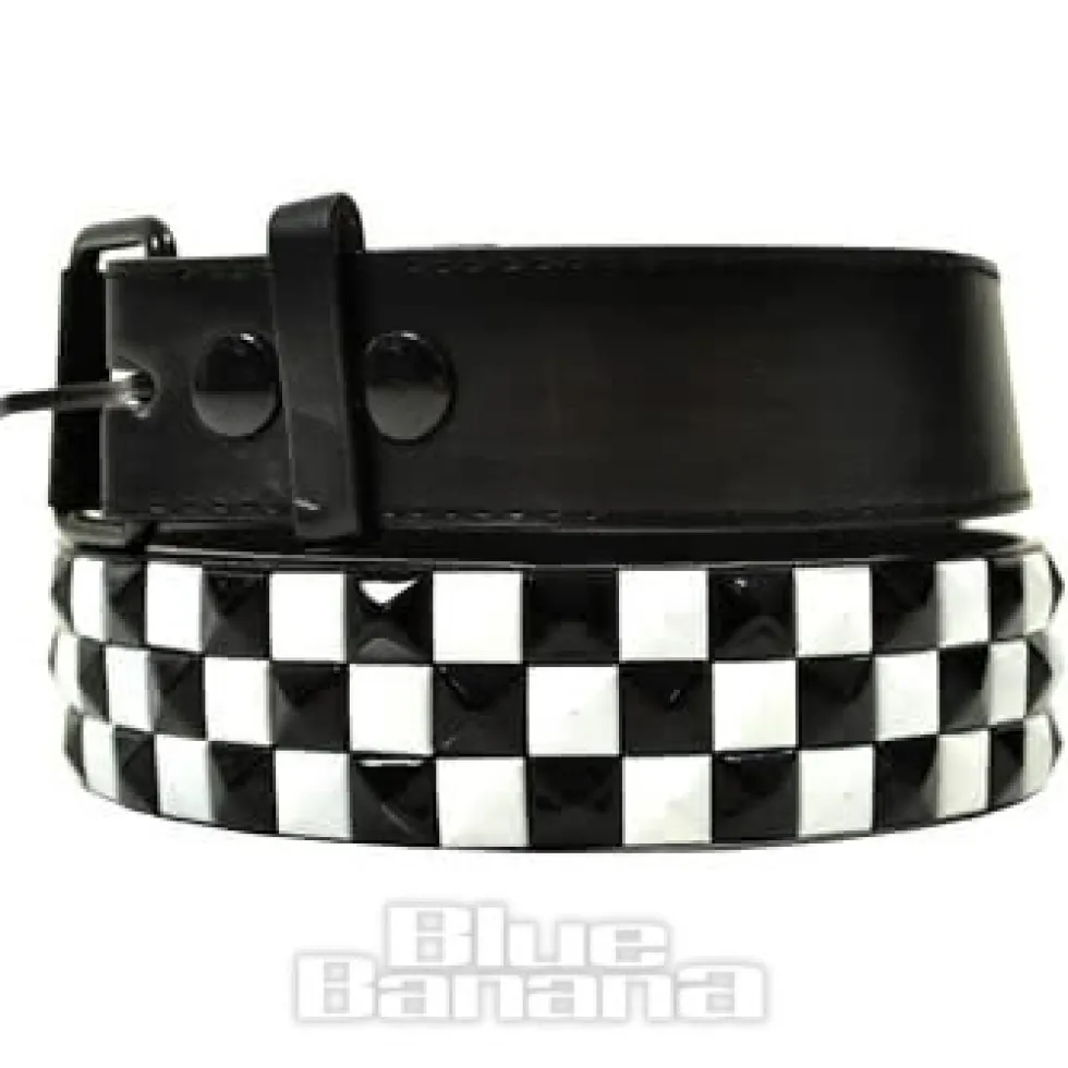 Blue Banana 3 Row Small Belt (Black/White)