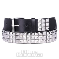 Blue Banana 3 Row Studs Belt (Black)