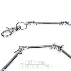 Blue Banana Short Barbed Wire Chain (Silver)