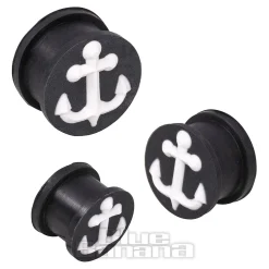 Blue Banana Silicone Anchor Plug 6-20mm (Black/White)