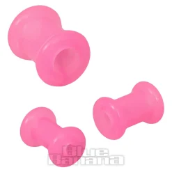 Blue Banana Silicone Flesh Tunnel 3-22mm (Pink)