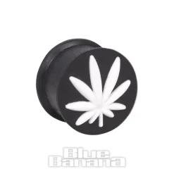 Blue Banana Silicone Leaf Plug 6-20mm (Black/White)